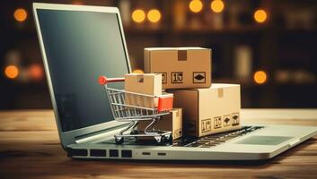 concetto di shopping online foto