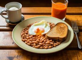 inglese prima colazione con fritte uova e Bacon foto