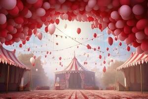 circo tenda con palloncini foto