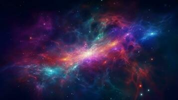 un' colorato galassia e stelle di un' pianeta foto