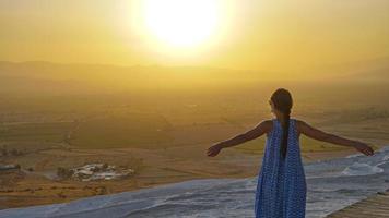 tramonto a pamukkale foto