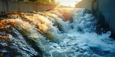 industriale acqua trattamento pianta con acqua foto