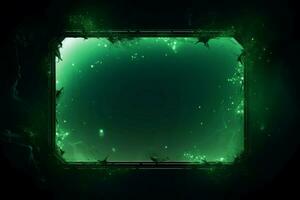 verde vuoto telaio avatar nero stelle. creare ai foto