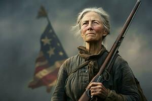 antico americano vecchio donna militare Vintage ▾. creare ai foto