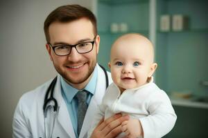 medico bambino Ospedale. creare ai foto