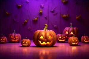 illustrazione di Halloween background.generative ai foto