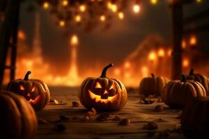 illustrazione di Halloween background.generative ai foto