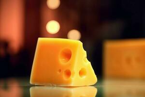 formaggio pezzo. creare ai foto