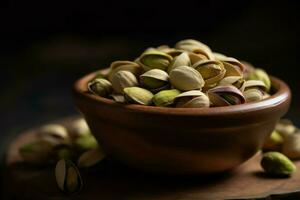 ciotola pistacchio merenda. creare ai foto