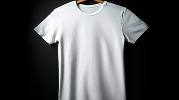 bianca maglietta colorata con copia spazio per il tuo design. moda concetto ai generato foto