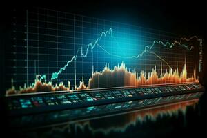 navigazione mercati con commercio grafici per ottimale attività commerciale e finanziario risultati ai generato foto