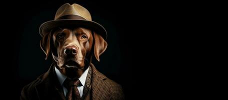 labrador nel uomo costume piace un' signore foto