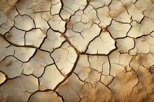 nature allarme incrinato, secco suolo nel deserto parla di clima i cambiamenti gravità ai generato foto