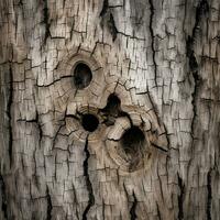 dettagliato struttura di albero abbaiare nel monocromatico con un biologico tatto, ideale per ambientale campagne ai generativo foto