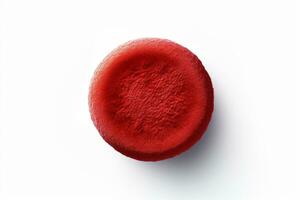 microsopic di rosso sangue cellule fluente attraverso il sangue navi.medico e scienza ricerca concetto.generativo ai foto