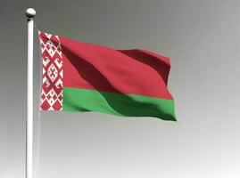 bielorussia nazionale bandiera agitando su grigio sfondo foto