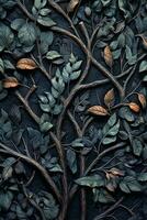 rami di spine e realistico le foglie lavorato sfondo ai generato Immagine foto