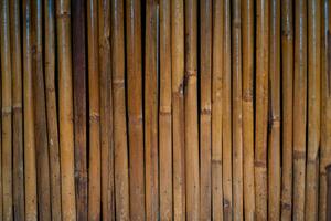 Marrone bambù legna parete modello a partire dal natura, grunge tropicale bastone vecchio arredamento struttura Asia giapponese tradizionale, mazzo fascio biologico Materiale crescita zen orientale Giappone dritto cultura, astratto pannello foto