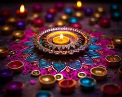 Diwali diya rangoli immagini e Diwali rangoli sfondi, Diwali azione immagini, realistico azione fotografie