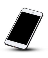 smartphone mobile su sfondo bianco tecnologia foto