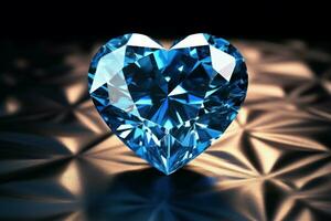 nuovo cuore sagomato diamante. creare ai foto