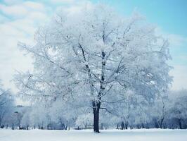 minimalista inverno paesaggio composizione ai generativo foto