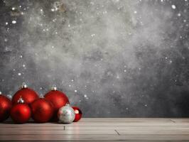 Natale composizione con copia spazio bokeh sfondo ai generativo foto