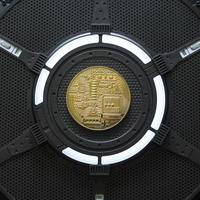 scheda del processore del computer elettronico bitcoin oro foto