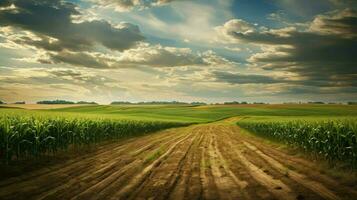 Mais Iowa campi di grano agricolo ai generato foto