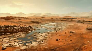astronomia Marte antico pianeta ai generato foto
