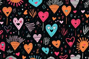 impostato di San Valentino giorno nel boho stile. illustrazioni di cuore, fiore ghirlanda, piume, montatura e uccello. collezione per san valentino, carta o cartolina foto