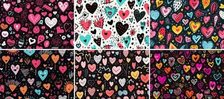 impostato di San Valentino giorno nel boho stile. illustrazioni di cuore, fiore ghirlanda, piume, montatura e uccello. collezione per san valentino, carta o cartolina foto