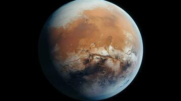neve Marte meridionale polare ai generato foto