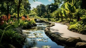 natura campagna botanico giardini ai generato foto