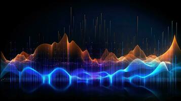 astratto elettrizzante equalizzatore composizione ai generato foto