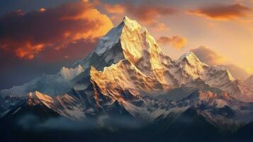natura Alba al di sopra di Himalaya ai generato foto