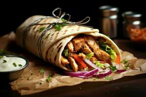 pollo shawarma. creare ai foto