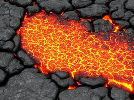 vicino su rosso caldo lava struttura foto