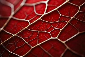 macro tiro rivelatrice il intricato Rete di vene nel un' foglia foto