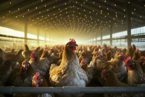 pollo bestiame azienda agricola. creare ai foto