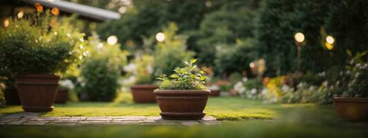 progettista giardino. ai generato foto