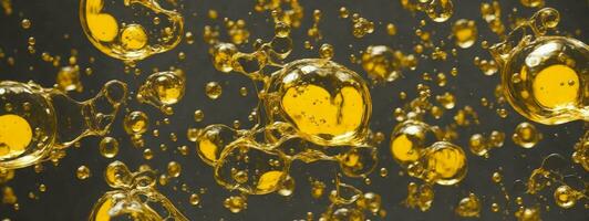 d'oro giallo bolla olio. ai generato foto