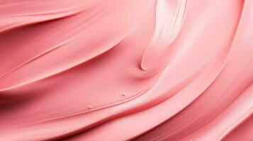 gomma da masticare rosa trucco, bellezza Prodotto struttura come astratto trucco cosmetico sfondo, schiacciato cosmetici, generativo ai foto