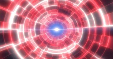 rosso energia tunnel con raggiante luminosa elettrico Magia Linee scientifico futuristico hi-tech astratto sfondo foto