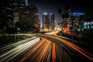 los angeles california città centro di notte foto