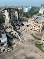 il edificio di il fabbrica di il città di il maggior parte inquinata costruzione. foto