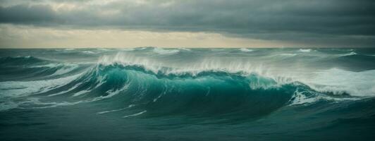 oceano onda. ai generato foto