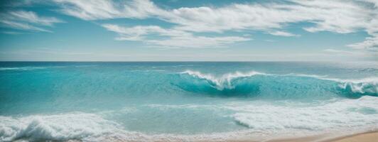 blu cielo oceano. ai generato foto