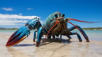 foto di un' yabby sotto blu cielo. generativo ai