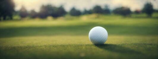 pallina da golf su corso. ai generato foto